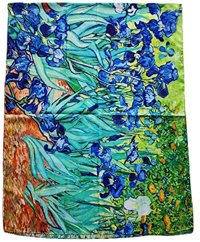 Toocool Unisex Schal Stola Klimt Van Gogh Frida Monet Foulard Kunstgemälde 70x180cm Tuch Berühmte Meisterwerke Satin YH