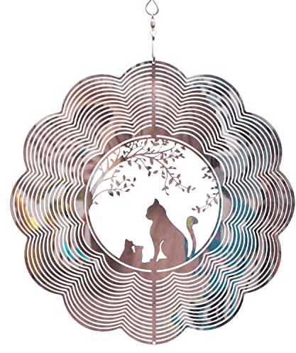 SPRING SONG Kinetisches 3D-Windspiel für Hof und Garten, verspiegelt, Edelstahl, für Innen- und Außenbereich, Hängedekoration, Basteln, Ornament, Geschenke, kinetische Kunst, Hof, Garten, hängende