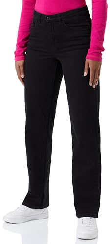 ICHI IHTWIGGY Damen Jeans Denim Hose Baumwollmischung Loose fit, Größe:W33/32, Farbe:Black (194008)