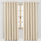 Hafaa Blackout Eyelet Curtains for Bedroom/Home Office 66 x54 Inch Light Blocking 2 Panels Soft Solid Thermal Insulated Ring Top Grommet Curtain - Cream