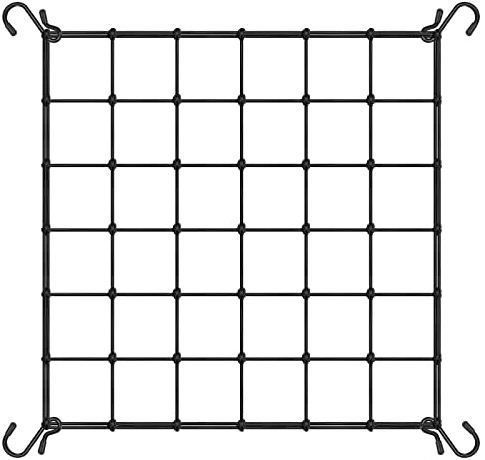VIVOSUN Ranknetz 90x90cm Elastisches Spaliernetz mit 4 Haken Rankhilfe Netz für Kletterpflanzen Gemüse Früchte und Blumen