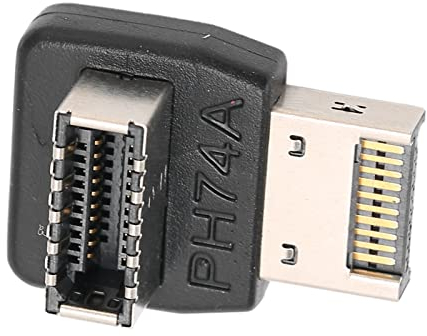 Adaptador USB3.1 Tipo E Angulado de 90 Grados para Placa Base de Computadora, Compatible con USB3.1/10G y 3.2/20G (PH74A)