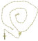 Never Say Never Rosenkranz aus 18-karätigem Gelbgold, 45 cm lang, mit Federringverschluss, ideal zur Kommunion, Gewicht: 2,85 g, 18 Karat Gold, cm, Gold, Nicht zutreffend
