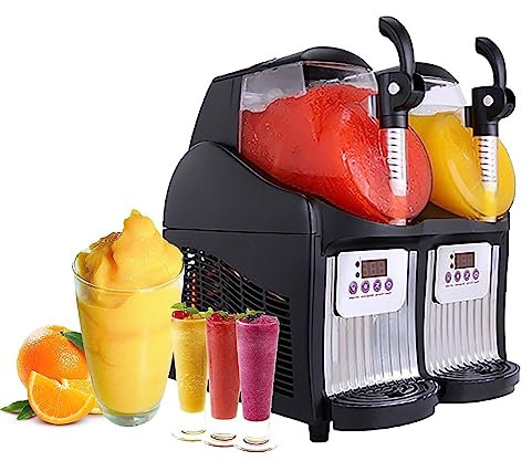 VIOLK 300W Encimera Ice Slushie Maker, 5L Commercial Ice Slush Machine, Ice Slushy Maker Machine con 2.5L * 2 Smoothie Blender for supermercado Comercial Cafe Bar Restaurante