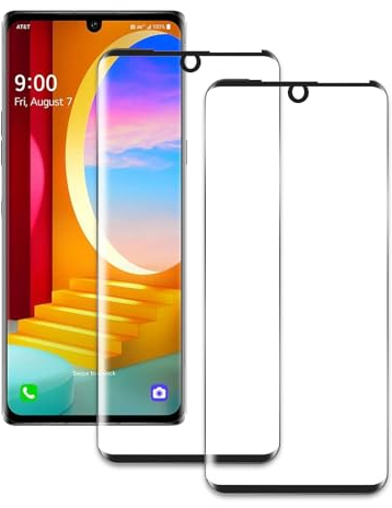 AKLPP 2 Stück Panzer Schutz Glas für LG velvet/LG G9, 9H Härte Glas Folie Displayschutz, HD Klar, Anti-Kratz, 3D, Anti-Bläschen Panzerfolie Schutzfolie Bläschenfrei Displayschutzfolie
