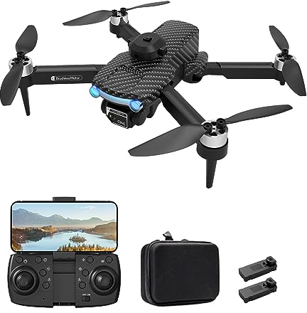 Drohne mit Kamera 8K XT204 Dual 2,4G Bürstenlosen Gestenfotografie, 6-Achsen-Gyro, Optische Flusspositionierung, 360°-Hinderniserkennung, Zusammenklappbar Geschenk für Erwachsene Kinder 2 Batterien