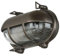 Licht-Erlebnisse Outdoor Wandleuchte Messing Glas Schwarz Antik IP64 Garten Haus H:13 cm E27 Schiffsleuchte oval Maritime Wandlampe Außen SKIATHOS