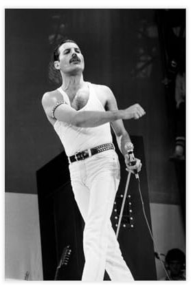 DESHVA Sänger – Freddie Mercury Vintage-Poster, Leinwandposter, Wandkunst, Dekordruck, Bild Gemälde für Wohnzimmer, Schlafzimmer, Dekoration, ungerahmt, 30 x 45 cm