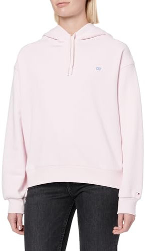 Tommy Hilfiger Damen Hoodie Contrast Flag Regular Fit, Rosa (Light Pink), L