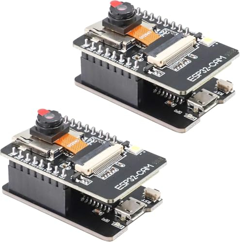 Binghe 2 Stücke für ESP-CAM Entwicklungsplatine, für ESP-CAM mit WLAN/Bluetooth Module ESP-CAM mit OV2640 Kamera TF Card Module mit Download-Karte 4M RAM Micro USB Port kompatibel mit Arduino
