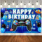 DazzJoy Happy Birthday Games Banner, 180 x 110 cm Birthday Game Background Banner, Gaming Banner Birthday, Game Birthday Banner for Party Decoration, Birthday Decoration, Children's Birthday
