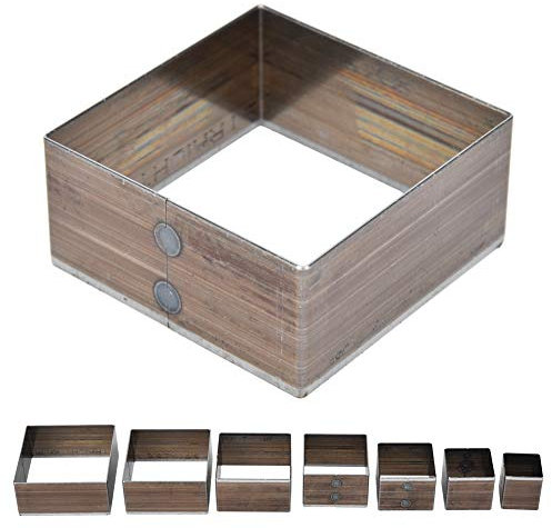 Lot de 7 emporte-pièces carrés pour cuir - 20-50 mm