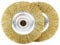 2 PCS Brass Coated Wire Brush Wheel, 115mm Wire Brush for Rust Removal, Wire Brush Set, Bench Brass Plated Crimped Steel, Wire Wheel Brush with 5/8-Inch Arbor Hole for Cleaning, Polishing