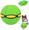 Balle pour Chien De Soucoupe Volante, Balle De Deformation Frisbee Chien, Jouet pour Animal de Compagnie, Magic Frisbee Ball, Balle Soucoupe Volante pour Chien, Boule de Soucoupe Volante, Vert
