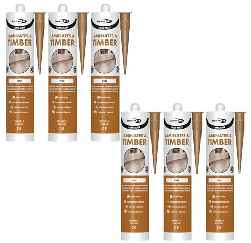 Bond It LAMI-MATE Flexible Sealant & Gap-Filler – 6x Pine, 285ml | Premium Sealant Filler for Timber & Laminate Flooring | Paintable & Stainable – Non-Shrinking – Interior & Exterior Use