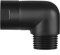 Gettimore Black Shower Head Elbow Adapter 90 Degree G1/2 Female Male Thread Connector for Hand Shower Top Spray
