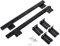 1 Pair Desk Keyboard Drawer Rail Desk Tray Slide Rail Track Adjustable Steel Side Mount Suites Underdesk Computer Slide Rail(Black)