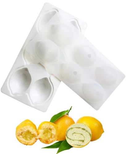 Silikonform,Silikonform Zitrone,Silikon Backform,Zitronenform Silikon,3D Lemon Shape Fruit Silicone,Shape Brownies Cake,3D Backformen DIY Mold,für Cupcakes,Pudding,Kuchendekoration