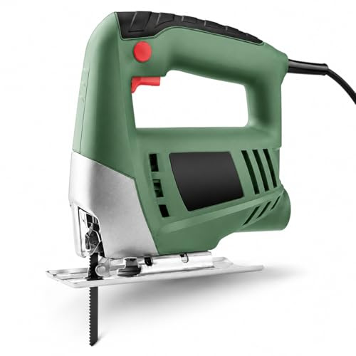 KOMBO - Stichsäge mit 1 Klinge, 400 W - 230 V, 3000 U/min - Stichsäge für Holz und Heimwerker, präziser Schnitt, ergonomischer Griff