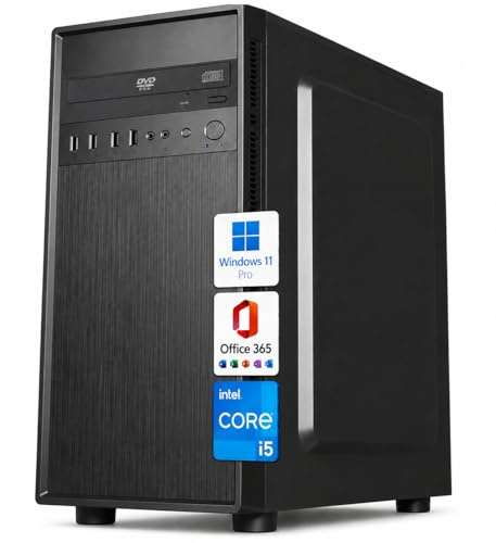 Betashop PC Fisso Desktop NUOVO • Cpu i5 • 8GB RAM DDR3 • 128GB SSD • Windows 11 Pro • WiFi • Office 365 • Pronto All'Uso • USB 3.0 (Basic, core i5, HD Graphics 4600, 128, GB, 8, GB)