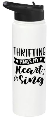 Thrifting Thrift Love for Eco-Conscious Shoppers Stainless Steel Insulated Water Bottle