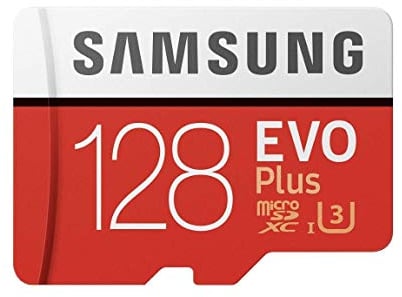 Samsung MB-MC128GA/EU Carte mémoire MicroSD Evo Plus 128G avec adaptateur SD - Rouge/Blanc