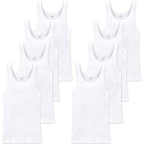 Schiesser Unterhemden 8er Pack, Herren, Doppelripp oder Feinripp