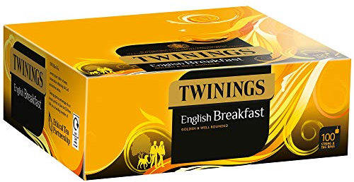 Twinings English Breakfast String and Tag Pack of 100