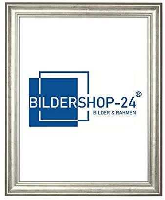 Bilderrahmen Barockrahmen Nepal 75x98cm (PUZZLEFORMAT) Silber Antik