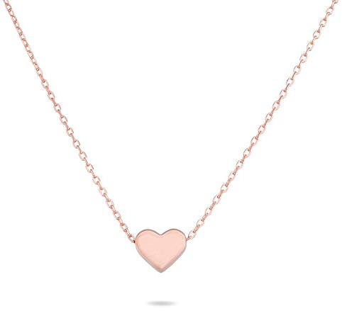 Nuoli® Kette Damen Rosegold 925 Sterling Silber (45 cm) Kette mit Herz