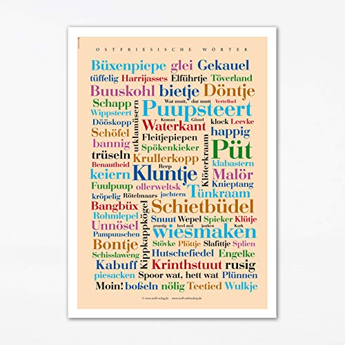 Deine Wörter Poster Ostfriesische (50x70 cm)