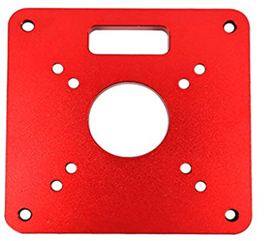 Beikalone Piastra di inserimento per fresatrice, 120 x 120 x 8 mm, in alluminio, ad anello, per falegnameria