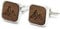 NaturSchatulle Manschettenknöpfe Herren Holz Gravur Berge 1 Paar Silber Manschettenknopf Eckig Hochzeit Anzug Männer Cufflinks for Men