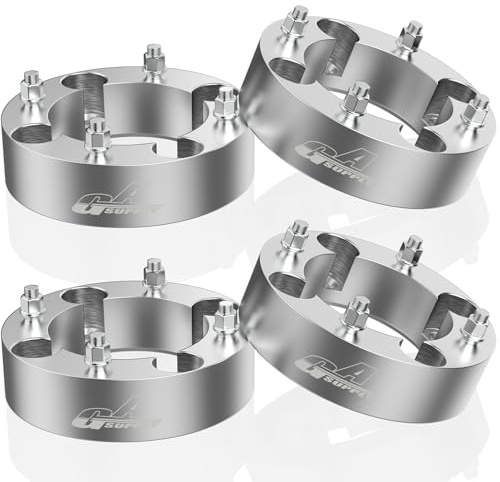 GAsupply distanziali per ruote ATV 4×156 perni 3/8-24, 2 50 mm adattatori distanziali per ruote a 4 fori foro mozzo 131 mm, 4 pezzi