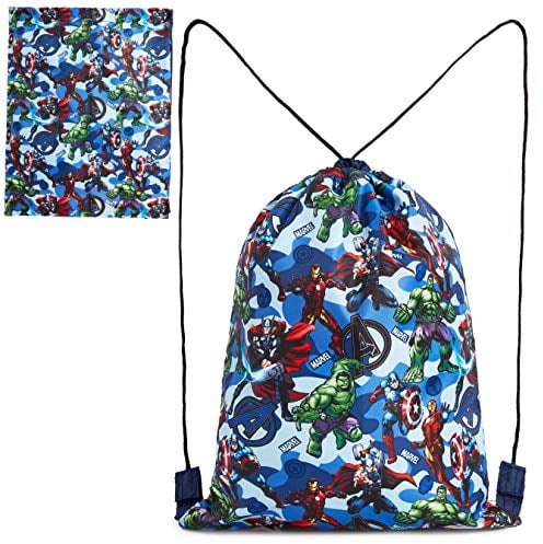 Marvel Kleiner Rucksack für Kinder, Kordelzug, für Jungen, Sport, Schule, Reisen, Schwimmbad