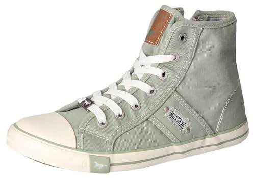 MUSTANG Damen High Top Sneaker Grün, Schuhgröße:EUR 42