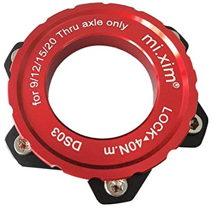 NC Center-Lock to 6-Bolt Adapter for Mountain Bike Disc Middle lock conversion Disc Rotor Adapter for Bike Upgarde Convert Refit - Red