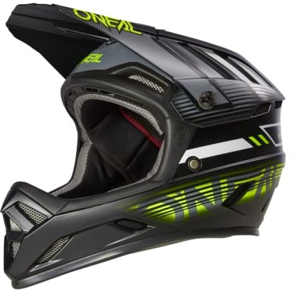 O'NEAL | Mountainbike-Helm | MTB Downhill |Robustes ABS, Ventilationsöffnungen für Luftstrom & Kühlung, ABS Außenschale | Backflip Helmet Eclipse V.23 | Erwachsene | Grau Neon-Gelb | L