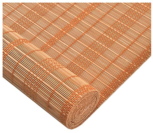 SHUITUKOUU Bamboo Blinds,Natural Roman Curtain,Outdoor Woven Wood Roller Shades,Blinds Bamboo Shades,Anti-UV Dustproof,for Windows,Balcony,French Doors,Dining Hall,Indoor,W160xH350cm/63x138in