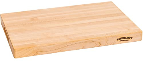Large Maple Wood Cutting Board - Hardwood Chopping Block 1.4 Inches Thick - Stable and Reversible - Coated with Eco Oil & Wax