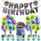 Junge Geburtstag Dekoration, 36 Stück Video Spiel Geburtstagsfeier, Enthält banner, Cupcake Topper, Großer Kuchen schmücken, balloons für Kindergeburtstag Party Supplies Deko