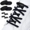 DALLAR Cordones Elasticos Sin Atar - Cordones Ajustables Resistentes con Cierres Magneticos - Aptos en Zapatos y Zapatillas - Para Niños y Adultos (2 Pares Negros Planos)
