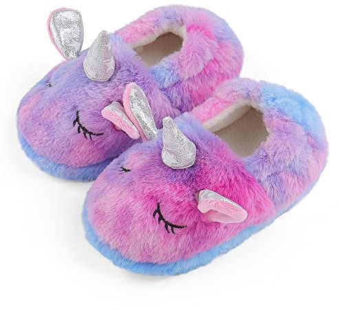 MASOCIO Pantofole Bambina Invernali Peluche Ciabatte Bimba Femmina Inverno Casa Babbucce Antiscivolo Taglia 30 31 Animale Multicolore