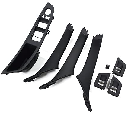 TZYSZDB Autotürgriff 7er Set f10 Türgriff für BMW 5er Türseitengriff BMW 520 523 525 528 530 535 Fensterheber-Ersatzsatz (Schwarz)