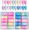 20 Stück Nagelfolie Transferfolie Aufkleber Nagelsticker Nagel Decals Warps glänzend DIY Aufkleber Holographische Glas Papier Nagel Dekorationen Kit Nagel Dekorationen