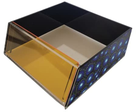FL!PPER Flipper 8” Ultra Clear Aquarium Top Down Viewer w Removable Orange Filter for Coral and Fish Observation