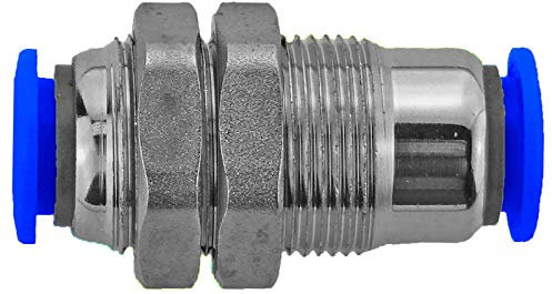 6mm Pneumatik Fittings alle 6er Steckverbinder Verschraubung Druckluft PU Schlauch > Schott Verschraubung 6mm