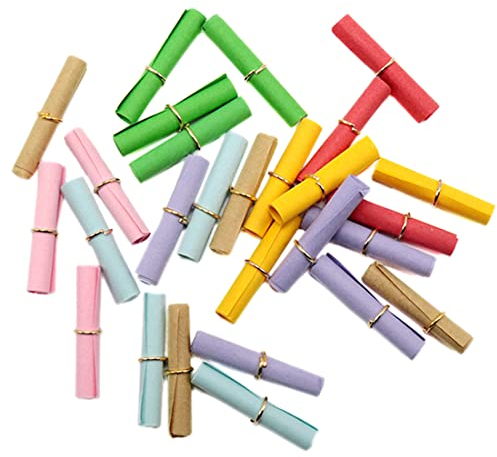 TSLRSA Lose Tombola - 120 Stück Lose zum Selber Beschriften, Bunte Kleine Zettel Beschriften, Leer Tombola Lose - für Kindergeburtstag Adventskalender oder Geburtstag(Mehrfarbig)
