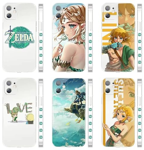Action Adventure Game The Legend of Zelda Phone Cases Cover für iPhone 14/13/8/7 Soft Silicone Back Anime (iPhone14Plus,F)