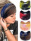 PROPOG Breites Haarband Dünn Stirnband Yoga Sport Haarbänder Boho Haarschmuck 4Pcs Haarreifen Damen-(Tie Dye)-B
